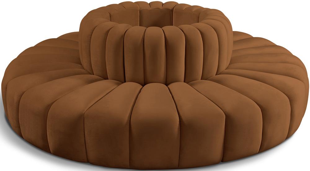 Meridian Furniture - Arc Saddle Velvet Modular Sofa - 8Pc - 103Saddle-S8D veiw 1