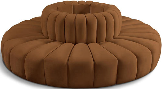 Meridian Furniture - Arc Saddle Velvet Modular Sofa - 8Pc - 103Saddle-S8D veiw 1