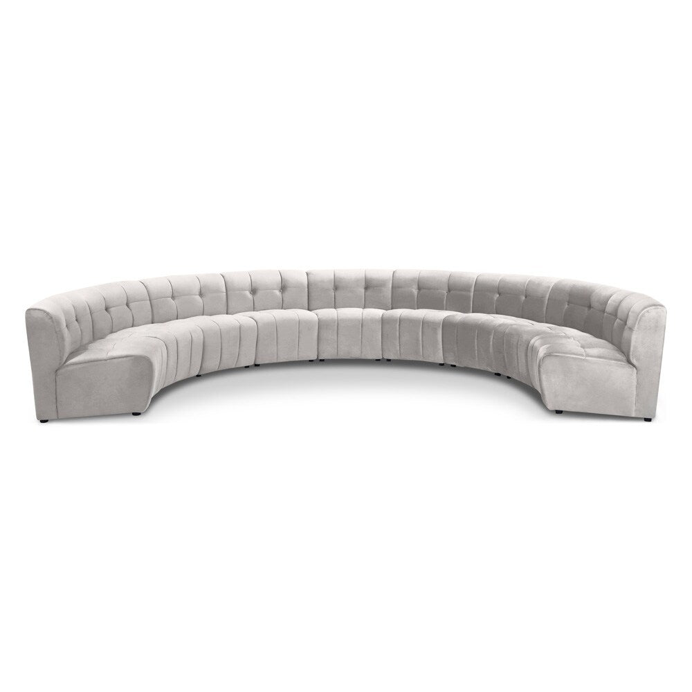 Meridian Furniture - Limitless Cream Velvet 9pc. Modular Sectional - 645Cream-9PC veiw 1