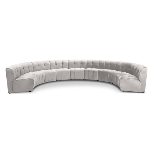 Meridian Furniture - Limitless Cream Velvet 9pc. Modular Sectional - 645Cream-9PC veiw 1