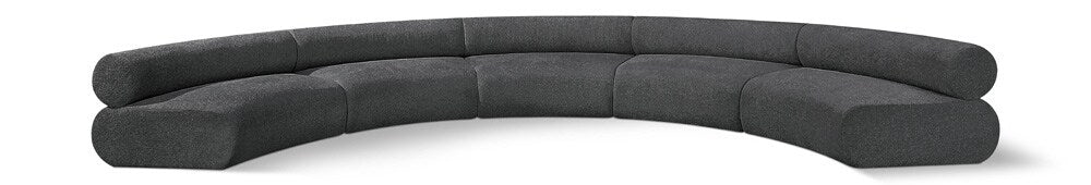 Meridian Furniture - Bale Grey Chenille Fabric Modular Sofa - 5Pc - 114Grey-S5A veiw 1