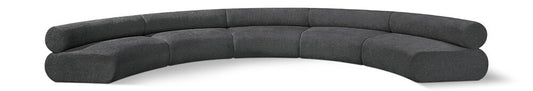 Meridian Furniture - Bale Grey Chenille Fabric Modular Sofa - 5Pc - 114Grey-S5A veiw 1