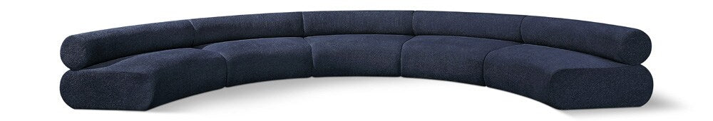 Meridian Furniture - Bale Navy Chenille Fabric Modular Sofa - 5Pc - 114Navy-S5A veiw 1