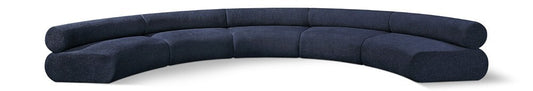 Meridian Furniture - Bale Navy Chenille Fabric Modular Sofa - 5Pc - 114Navy-S5A veiw 1