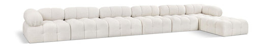 Meridian Furniture - Ames Cream Boucle Fabric Modular Sectional - 7Pc - 611Cream-Sec7D veiw 1