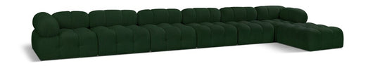 Meridian Furniture - Ames Green Boucle Fabric Modular Sectional - 7Pc - 611Green-Sec7D veiw 1