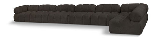 Meridian Furniture - Ames Brown Boucle Fabric Modular Sectional - 7Pc - 611Brown-Sec7C veiw 1