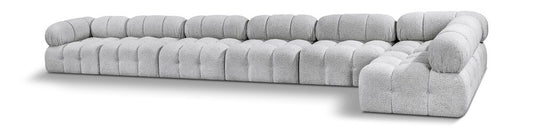 Meridian Furniture - Ames Grey Boucle Fabric Modular Sectional - 7Pc - 611Grey-Sec7C veiw 1