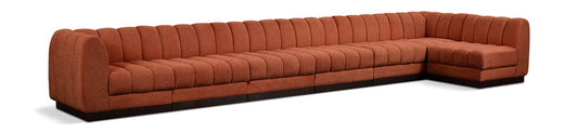Meridian Furniture - Quinn Cognac Chenille Fabric Modular Sectional - 7Pc - 124Cognac-Sec7B veiw 1