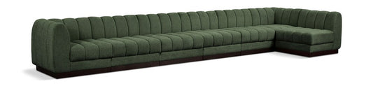 Meridian Furniture - Quinn Green Chenille Fabric Modular Sectional - 7Pc - 124Green-Sec7B veiw 1
