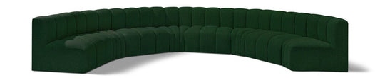 Meridian Furniture - Arc Green Boucle Fabric Modular Sofa - 8Pc - 102Green-S8B veiw 1