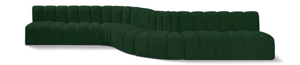 Meridian Furniture - Arc Green Boucle Fabric Modular Sofa - 8Pc - 102Green-S8C veiw 1