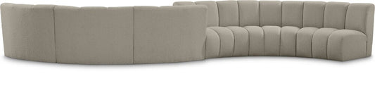 Meridian Furniture - Infinity Brown Boucle Fabric 6pc. Modular Sectional - 643Taupe-S6PC veiw 1