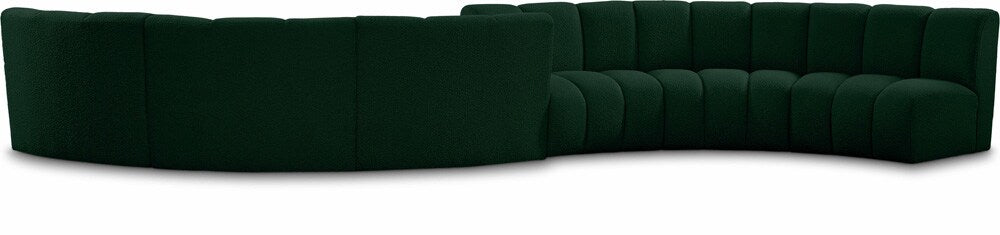 Meridian Furniture - Infinity Green Boucle Fabric 6pc. Modular Sectional - 643Green-S6PC veiw 1