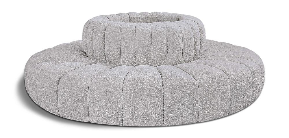 Meridian Furniture - Arc Grey Boucle Fabric Modular Sofa - 8Pc - 102Grey-S8D veiw 1