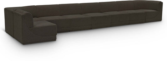 Meridian Furniture - Ollie Brown Boucle Fabric Modular Sectional - 8Pc - 118Brown-Sec8C veiw 1