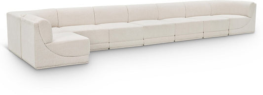 Meridian Furniture - Ollie Cream Boucle Fabric Modular Sectional - 8Pc - 118Cream-Sec8C veiw 1