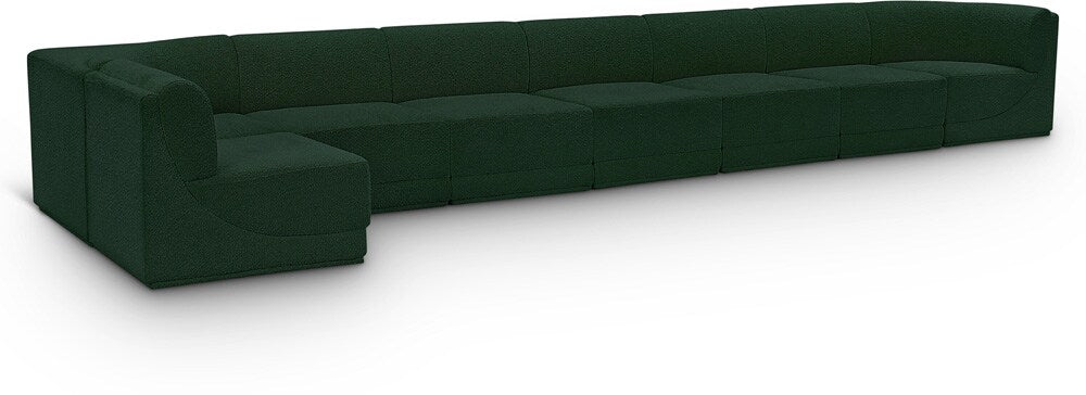 Meridian Furniture - Ollie Green Boucle Fabric Modular Sectional - 8Pc - 118Green-Sec8C veiw 1