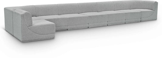 Meridian Furniture - Ollie Grey Boucle Fabric Modular Sectional - 8Pc - 118Grey-Sec8C veiw 1