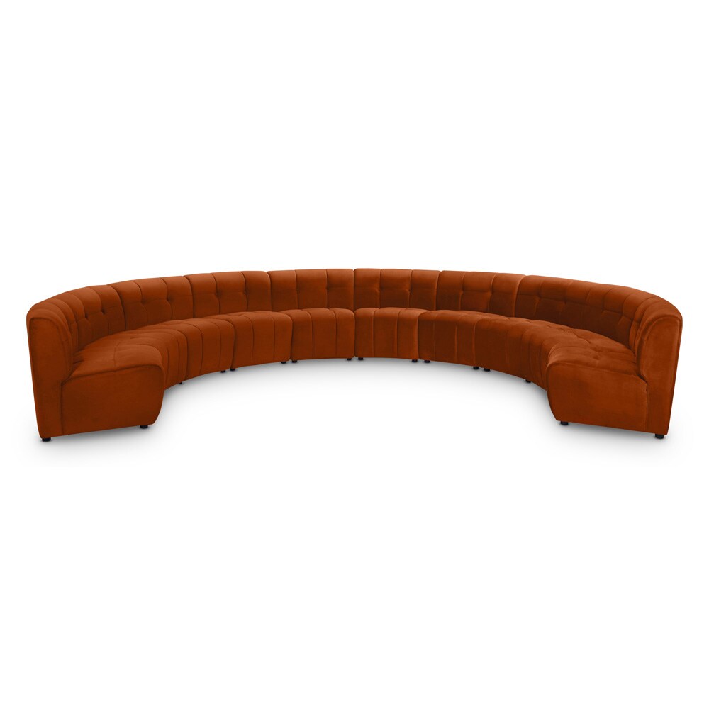 Meridian Furniture - Limitless Cognac Velvet 10pc. Modular Sectional - 645Cognac-10PC veiw 1