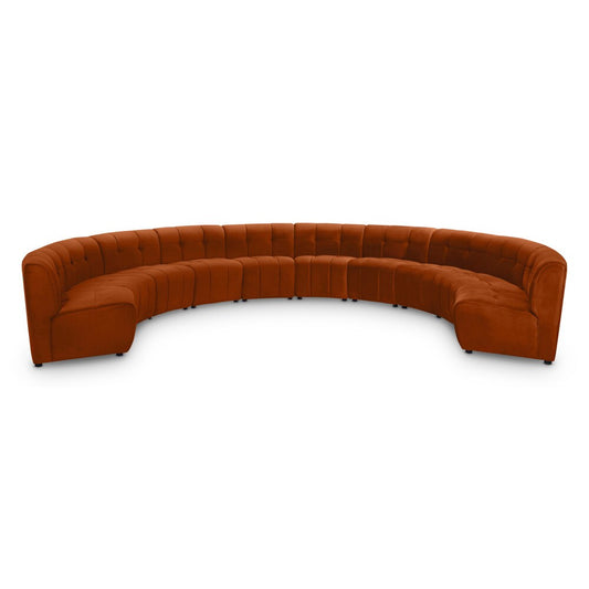 Meridian Furniture - Limitless Cognac Velvet 10pc. Modular Sectional - 645Cognac-10PC veiw 1
