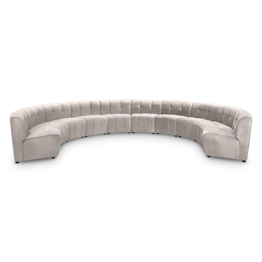 Meridian Furniture - Limitless Cream Velvet 10pc. Modular Sectional - 645Cream-10PC veiw 1