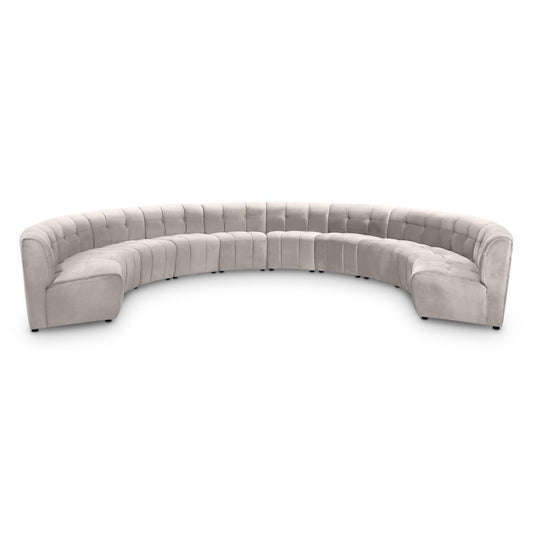 Meridian Furniture - Limitless Cream Velvet 10pc. Modular Sectional - 645Cream-10PC veiw 1