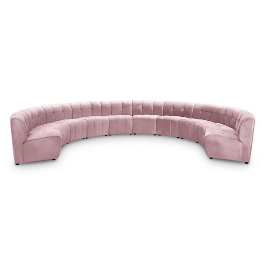 Meridian Furniture - Limitless Pink Velvet 10pc. Modular Sectional - 645Pink-10PC veiw 1