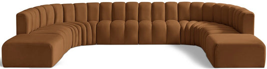 Meridian Furniture - Arc Saddle Velvet Modular Sofa - 10Pc - 103Saddle-S10A veiw 1