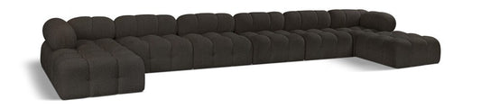 Meridian Furniture - Ames Brown Boucle Fabric Modular Sectional - 8Pc - 611Brown-Sec8B veiw 1