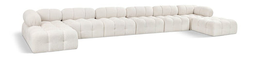 Meridian Furniture - Ames Cream Boucle Fabric Modular Sectional - 8Pc - 611Cream-Sec8B veiw 1