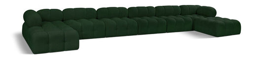 Meridian Furniture - Ames Green Boucle Fabric Modular Sectional - 8Pc - 611Green-Sec8B veiw 1