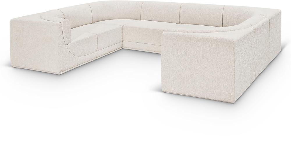 Meridian Furniture - Ollie Cream Boucle Fabric Modular Sectional - 8Pc - 118Cream-Sec8A veiw 1