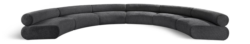 Meridian Furniture - Bale Grey Chenille Fabric Modular Sofa - 6Pc - 114Grey-S6A veiw 1