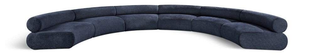 Meridian Furniture - Bale Navy Chenille Fabric Modular Sofa - 6Pc - 114Navy-S6A veiw 1