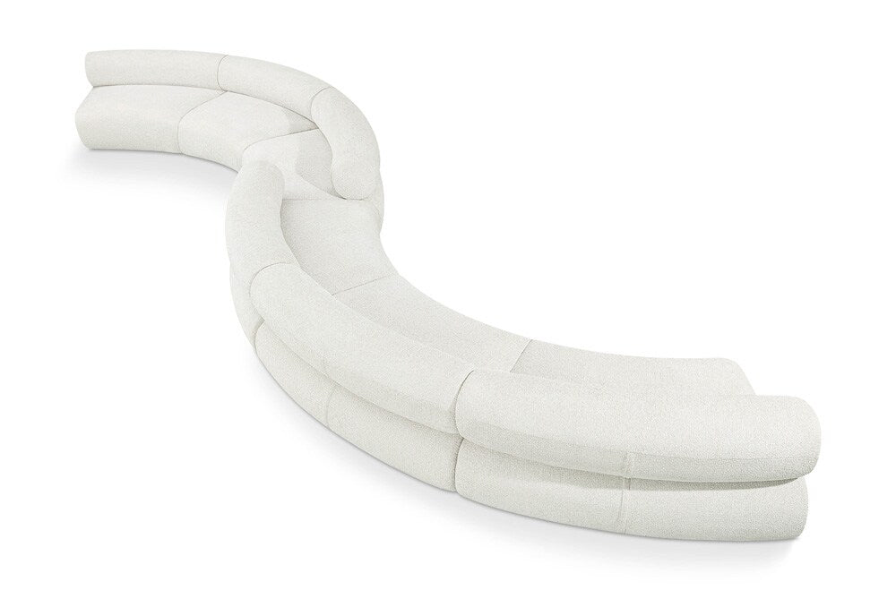 Meridian Furniture - Bale Cream Chenille Fabric Modular Sofa - 6Pc - 114Cream-S6B veiw 1