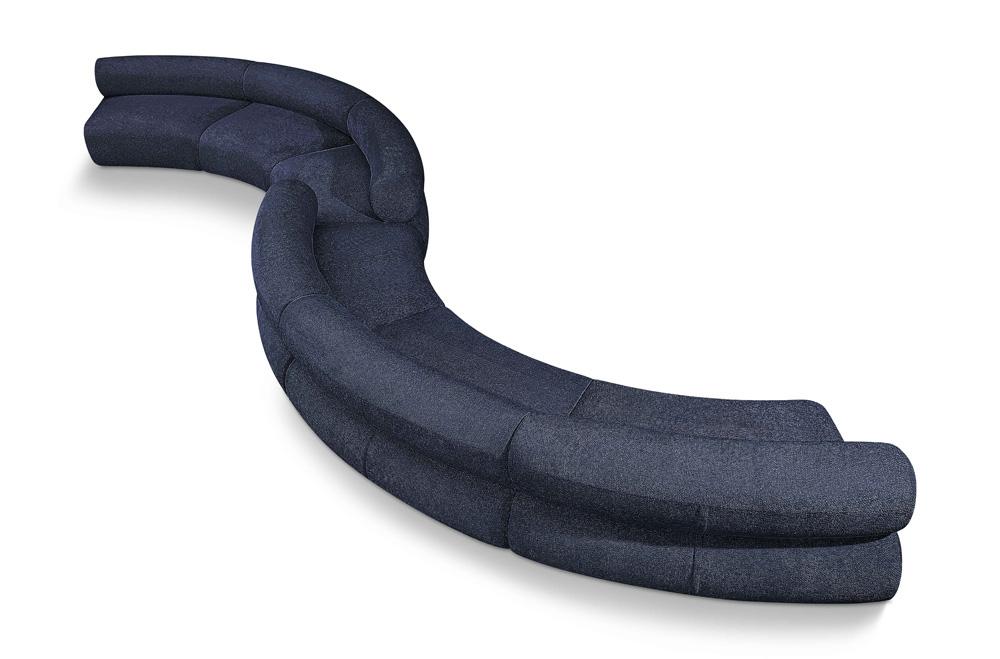 Meridian Furniture - Bale Navy Chenille Fabric Modular Sofa - 6Pc - 114Navy-S6B veiw 1