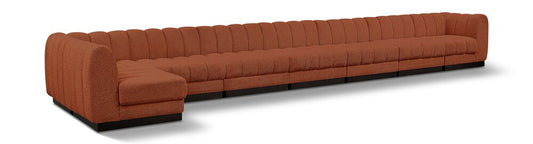Meridian Furniture - Quinn Cognac Chenille Fabric Modular Sectional - 8Pc - 124Cognac-Sec8B veiw 1