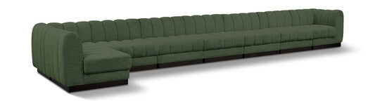Meridian Furniture - Quinn Green Chenille Fabric Modular Sectional - 8Pc - 124Green-Sec8B veiw 1
