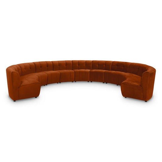 Meridian Furniture - Limitless Cognac Velvet 11pc. Modular Sectional - 645Cognac-11PC veiw 1