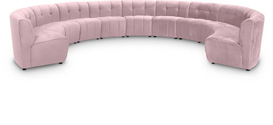 Meridian Furniture - Limitless Pink Velvet 11pc. Modular Sectional - 645Pink-11PC veiw 1