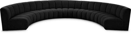 Meridian Furniture - Infinity Black Boucle Fabric 7pc. Modular Sectional - 643Black-7PC veiw 1