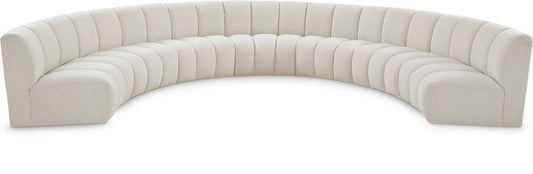 Meridian Furniture - Infinity Cream Boucle Fabric 7pc. Modular Sectional - 643Cream-7PC veiw 1