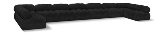 Meridian Furniture - Ames Black Boucle Fabric Modular Sectional - 9Pc - 611Black-Sec9A veiw 1