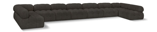 Meridian Furniture - Ames Brown Boucle Fabric Modular Sectional - 9Pc - 611Brown-Sec9A veiw 1