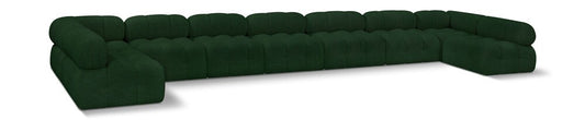 Meridian Furniture - Ames Green Boucle Fabric Modular Sectional - 9Pc - 611Green-Sec9A veiw 1