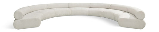 Meridian Furniture - Bale Cream Chenille Fabric Modular Sofa - 7Pc - 114Cream-S7A veiw 1