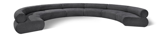 Meridian Furniture - Bale Grey Chenille Fabric Modular Sofa - 7Pc - 114Grey-S7A veiw 1