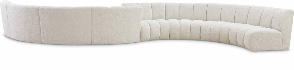 Meridian Furniture - Infinity Cream Boucle Fabric 8pc. Modular Sectional - 643Cream-S8PC veiw 1