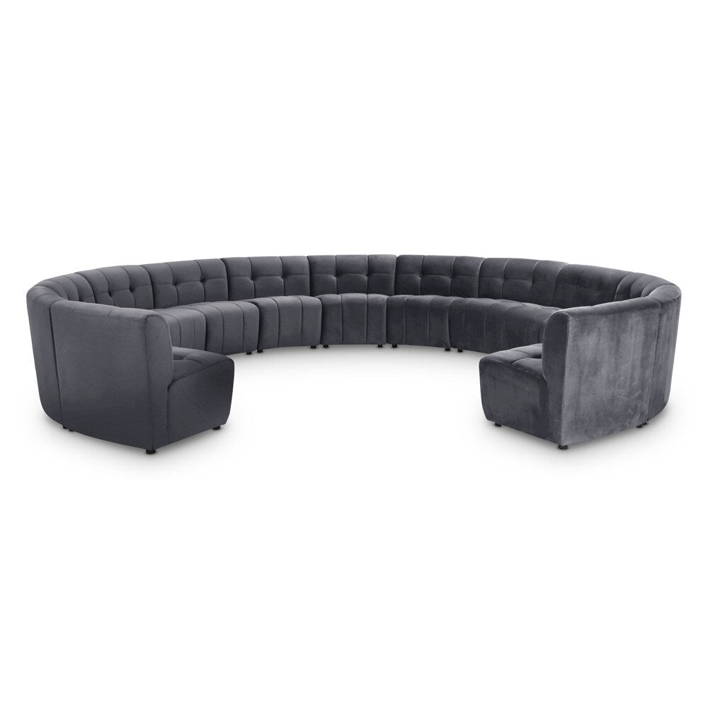 Meridian Furniture - Limitless Grey Velvet 13pc. Modular Sectional - 645Grey-13PC veiw 1